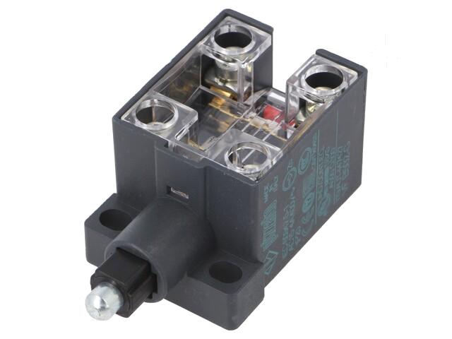 Eindschakelaar; metalen pen; NO + NC; 10A; max.400VAC; max.250VDC Eindschakelaar; metalen pen; NO + NC; 10A; max.400VAC; max.250VDC